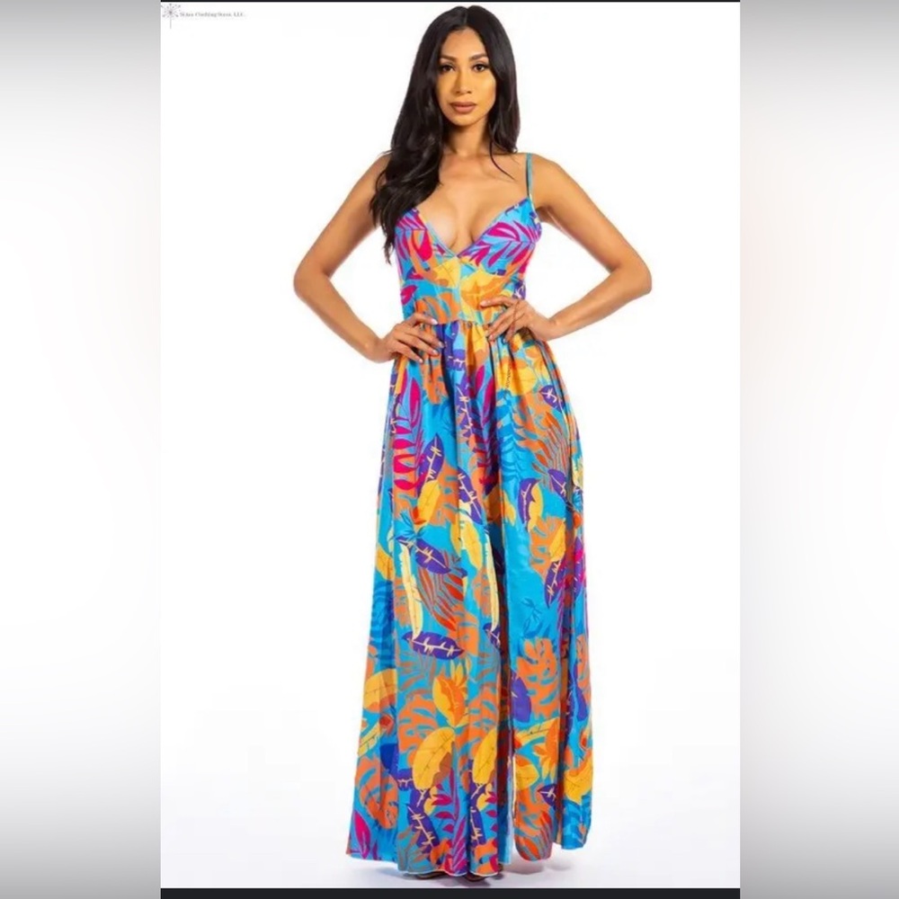 SLEEVELESS MAXI DRESS MULTICOLOR